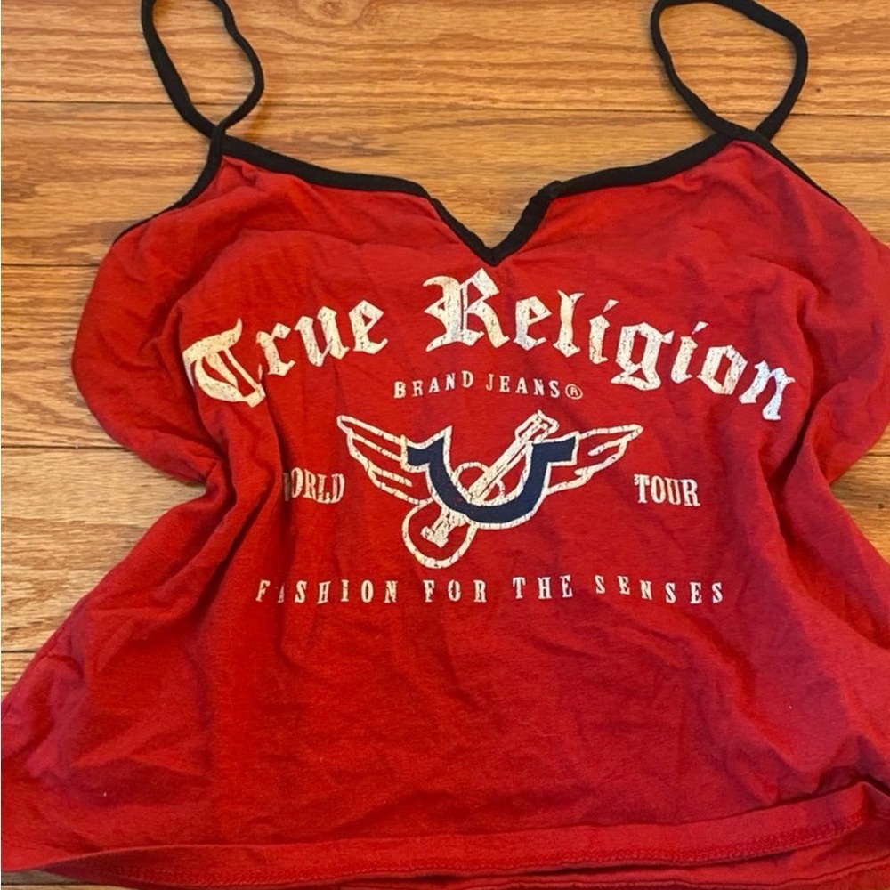 True Religion Red Camisole with Black Trim